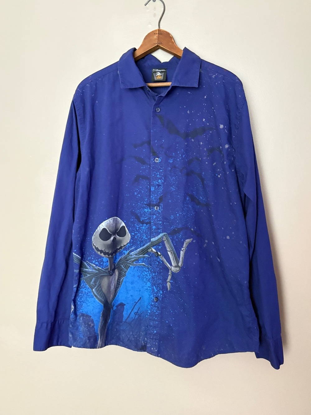 Disney Store The Nightmare Before Christmas Jack Skellington Button down XL EUC